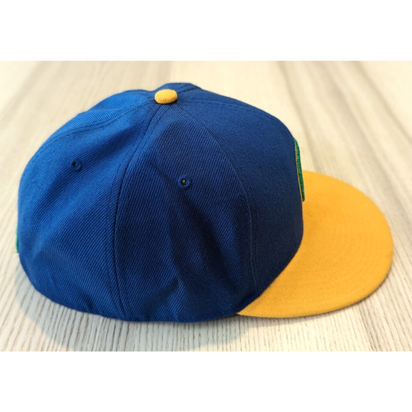 New Era 59Fifty Chicago Cubs Hat Fitted Cap 7-3/8 Rare Colorway Blue Gold Green - Picture 6 of 12